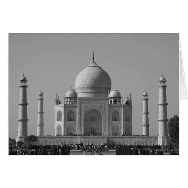 Taj Mahal zwart-wit (Voorkant Horizontaal)