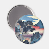 Tajima door Ando, Hiroshige Ukiyoe Magneet (Voorkant / Achterkant)