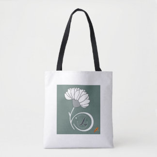 Tajitu Flower Stem Canvas tas: Minimalistische 'S' Tote Bag