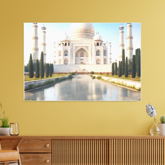 tajmahal is een soort van liefde canvas afdruk (Insitu (Woonkamer))