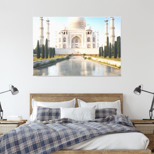 tajmahal is een soort van liefde canvas afdruk (Insitu (Slaapkamer))