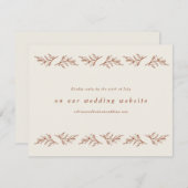  tak Boho Wedding Website RSVP Kaartje (Voorkant / Achterkant)