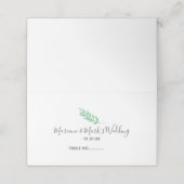 Tak Digitaal Waterkleurig Groen Bruiloft Plaatskaartje (Buitenkant ongevouwen)