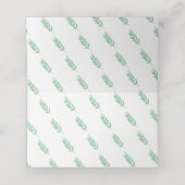 Tak Digitaal Waterkleurig Groen Bruiloft Plaatskaartje (Binnenkant ongevouwen)