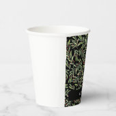 Tak en bessen op zwarte kerstvakantie papieren bekers (Rechts)