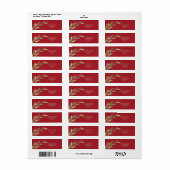 Tak en bessen rode kerst retouradres etiket (Full Sheet)