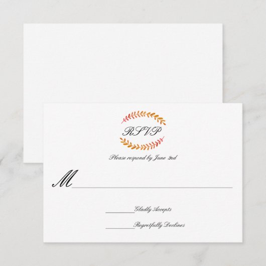 Tak Herfst Wreath - 3x5 RSVP (Voorkant / Achterkant)