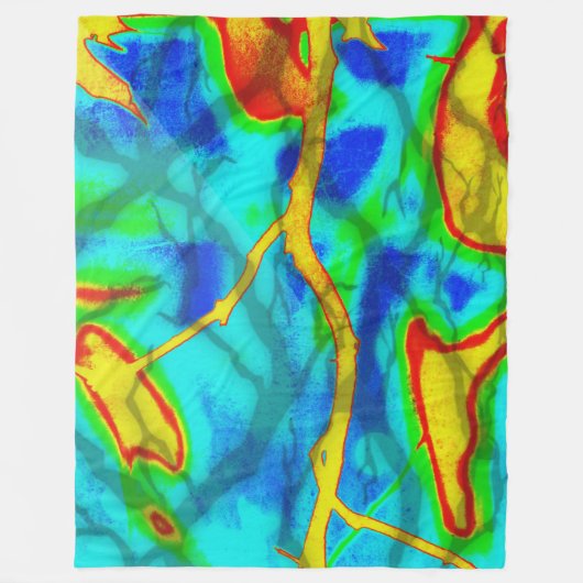 Tak in Vette kleur Fleece Deken (Voorkant)