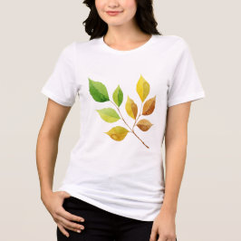 Tak met bladeren Tri-Blend shirt