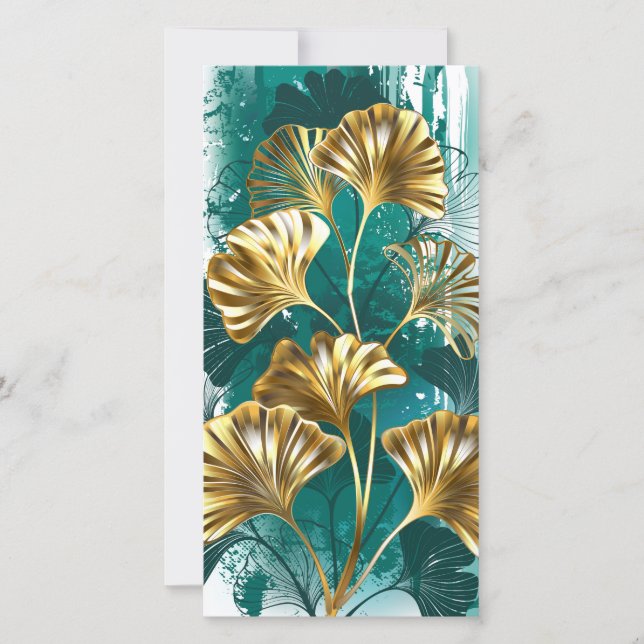 Tak met gouden bladeren Ginko Biloba (Voorkant)