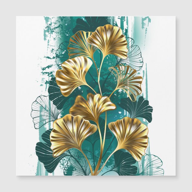 Tak met gouden bladeren Ginko Biloba (Voorkant)