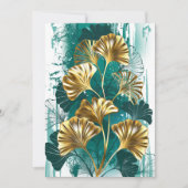 Tak met gouden bladeren Ginko Biloba Bedankkaart (Voorkant)