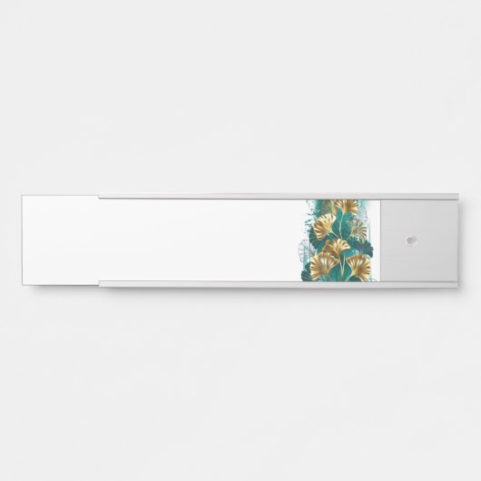 Tak met gouden bladeren Ginko Biloba Deurbordje (Voorkant)