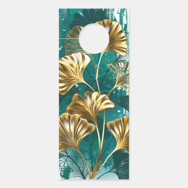 Tak met gouden bladeren Ginko Biloba Deurhanger (Voorkant)