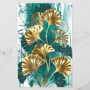 Tak met gouden bladeren Ginko Biloba Flyer