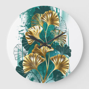 Tak met gouden bladeren Ginko Biloba Grote Klok