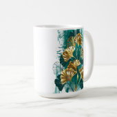 Tak met gouden bladeren Ginko Biloba Koffiemok (Voorkant rechts)