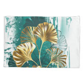 Tak met gouden bladeren Ginko Biloba Kussensloop (Achterkant-Links)