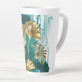 Tak met gouden bladeren Ginko Biloba Latte Mok (Rechterhoek)