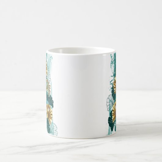 Tak met gouden bladeren Ginko Biloba Magische Mok (Center)