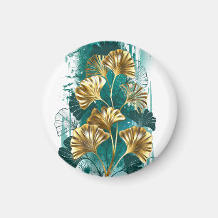 Tak met gouden bladeren Ginko Biloba Magneet