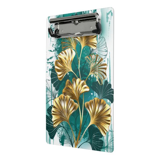 Tak met gouden bladeren Ginko Biloba Mini Klembord (Angled2)