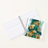 Tak met gouden bladeren Ginko Biloba Notitieboek (Binnen)