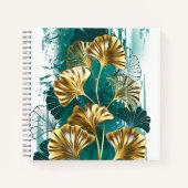 Tak met gouden bladeren Ginko Biloba Notitieboek (Voorkant)