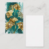 Tak met gouden bladeren Ginko Biloba Notitiekaartje (Voorkant / Achterkant)