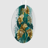 Tak met gouden bladeren Ginko Biloba Ornament (voorkant)