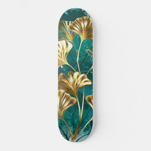 Tak met gouden bladeren Ginko Biloba Persoonlijk Skateboard
