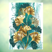 Tak met gouden bladeren Ginko Biloba Raamsticker (Vel 3)