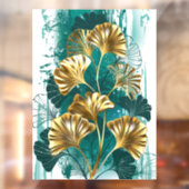 Tak met gouden bladeren Ginko Biloba Raamsticker (Vel 2)