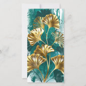 Tak met gouden bladeren Ginko Biloba Save The Date (Voorkant)