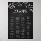 Tak met kromme alfabetische zitplaats poster (Voorkant)