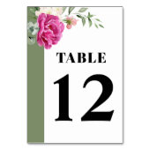 Tak met roze roos en witte bloemen bruiloft kaart (Voorkant)