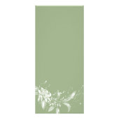 Tak met salie groene bloemen bruiloft menukaart reclamekaart (Achterkant)