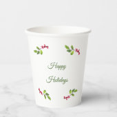 Tak van de heilige bessen en verlaat vrolijke vaka papieren bekers (Voorkant)