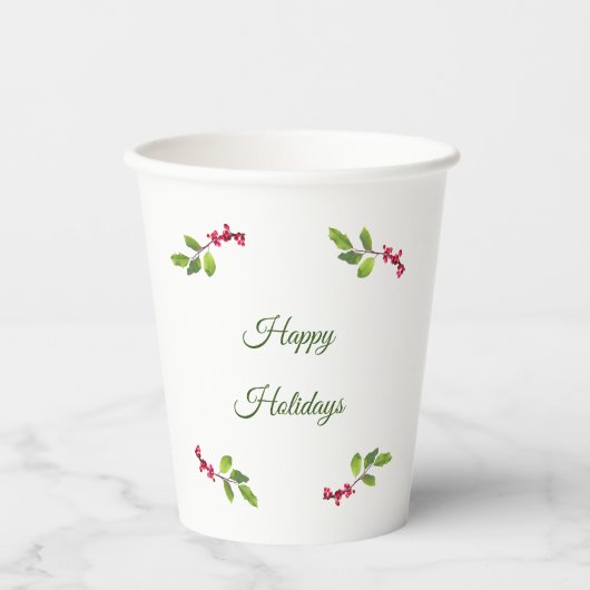 Tak van de heilige bessen en verlaat vrolijke vaka papieren bekers (Voorkant)