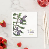 tak van de olijfboom | Groen Paarse Servetten (Insitu)