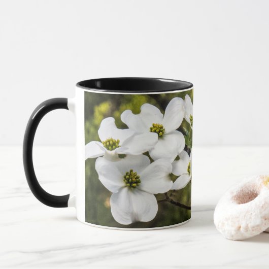 Tak van Dogwood Blossoms Mok (Met donut)