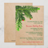 Tak van een dennenboom - Kerstfeest Uitnodiging (Voorkant / Achterkant)