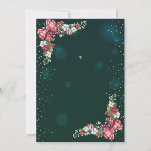 Tak van een pijnboom, Bal, Kerstlint Open Huis Kaart (Achterkant)