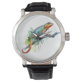 Tak van kleuren: Chameleon Art Horloge
