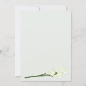 Tak van witte Freesia. Feestdagenkaart (Achterkant)