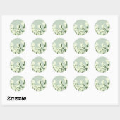 Tak van witte Freesia. Ronde Sticker (Vel)