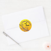 Tak, vleermuizen en een moon ronde sticker (Envelop)