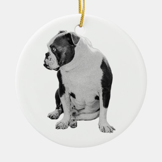Tak vriend, zachte ogen keramisch ornament (Voorkant)