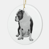 Tak vriend, zachte ogen keramisch ornament (Links)