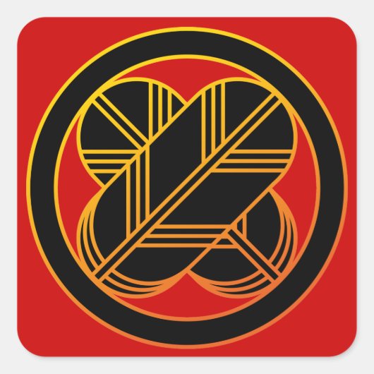 Taka1(Gold Line) Vierkante Sticker (Voorkant)